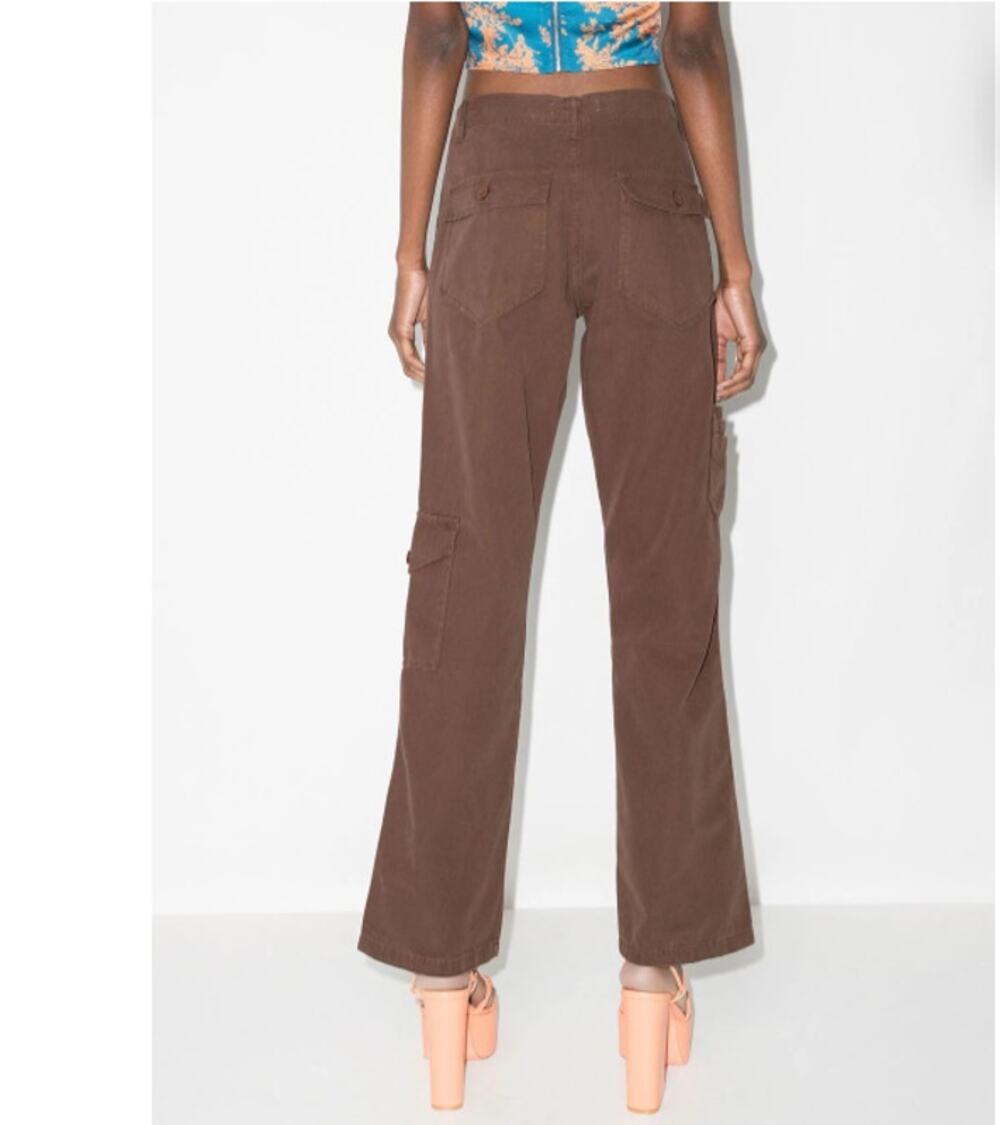 Danielle Guizio Brown Cotton Trousers
